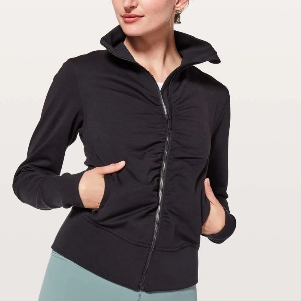 Lululemon Athletica Gather Up Jacket Black Sz 8